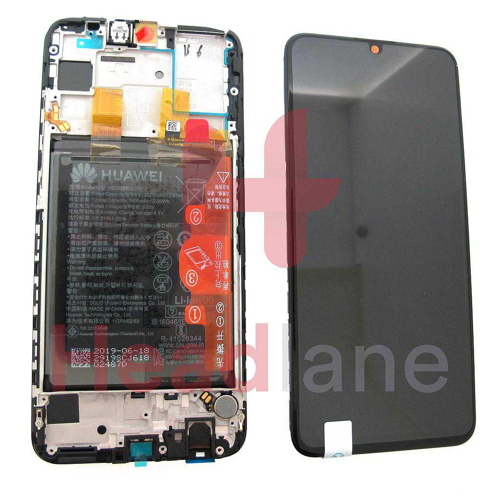 Huawei P Smart (2019) LCD / Screen + Touch + Battery Assembly - Black