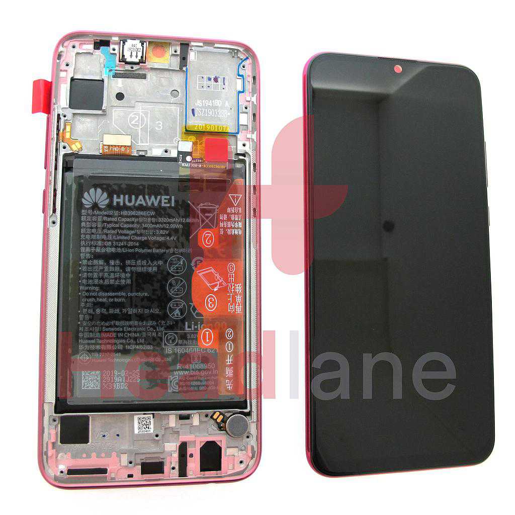 Huawei Honor 20 Lite LCD Display / Screen + Touch + Battery - Red