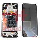 Huawei P40 Lite 5G LCD Display / Screen + Touch + Battery Assembly - Midnight Black