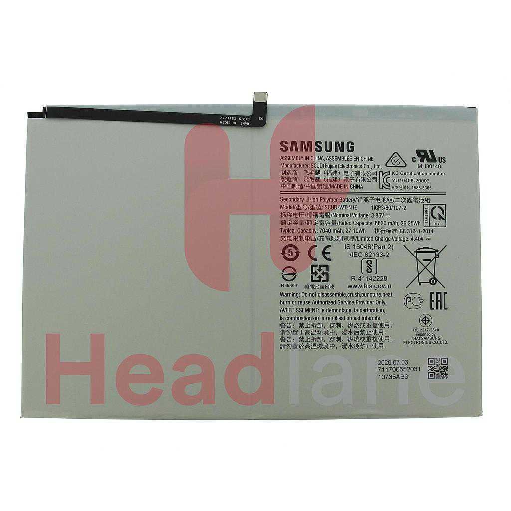 Samsung SM-T500 SM-T505 Galaxy Tab A7 10.4&quot; Internal Battery