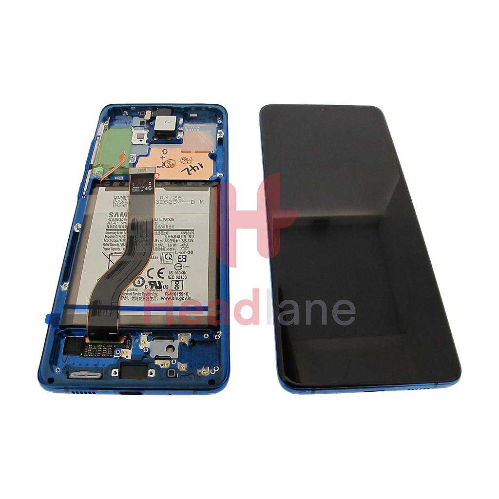 Samsung SM-G986 Galaxy S20+ 5G LCD Display / Screen + Touch + Battery Assembly - Aura Blue (Verizon Version)