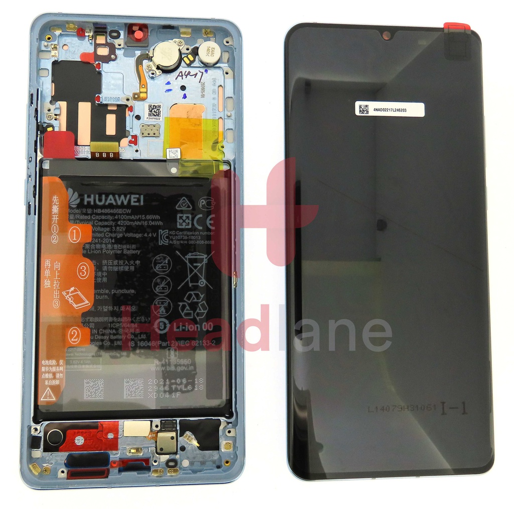 Huawei P30 Pro LCD Display / Screen + Touch + Battery Assembly - Breathing Crystal