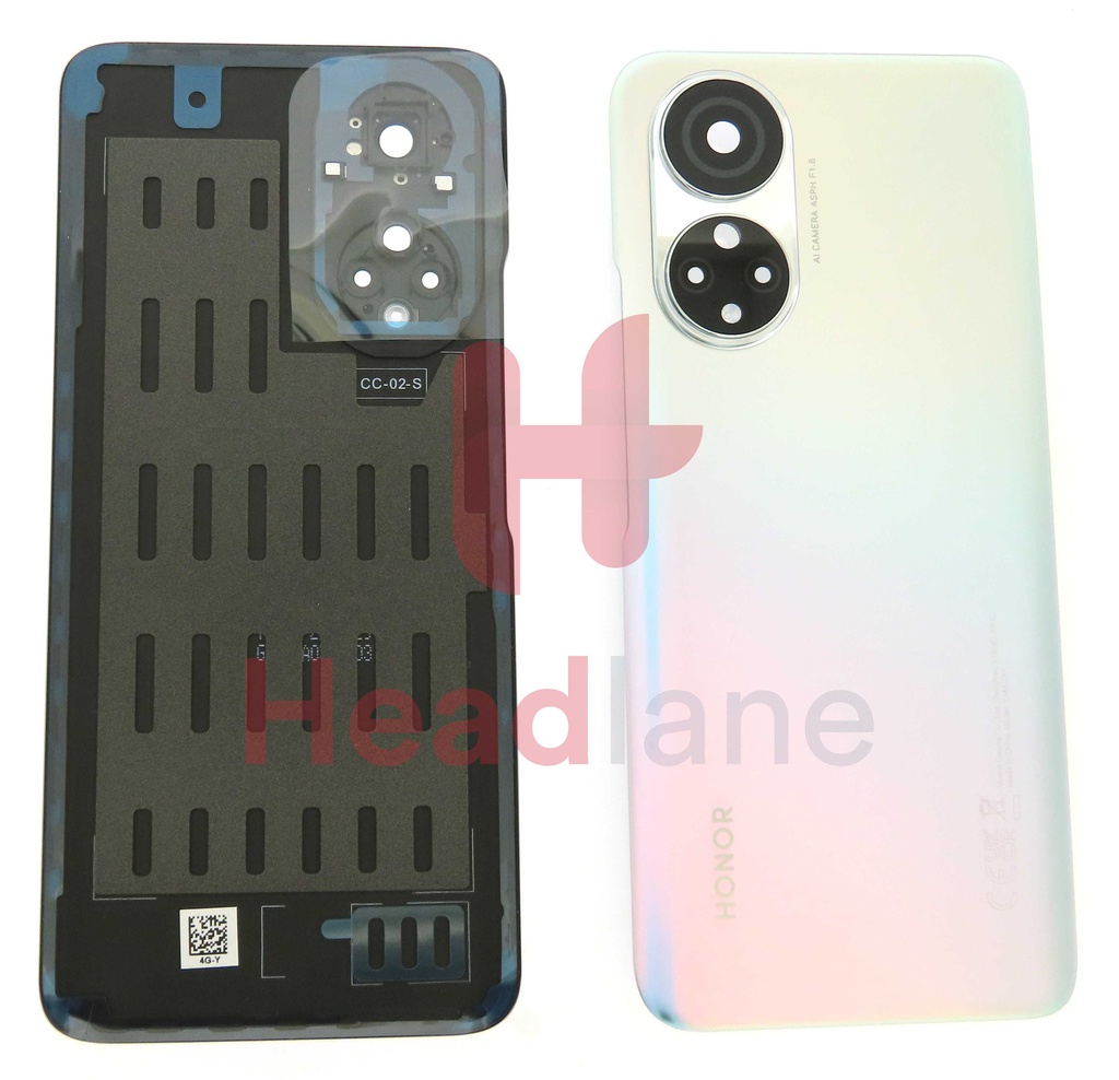 Honor X7 Back / Battery Cover + Camera Decoration + Lens - Silver