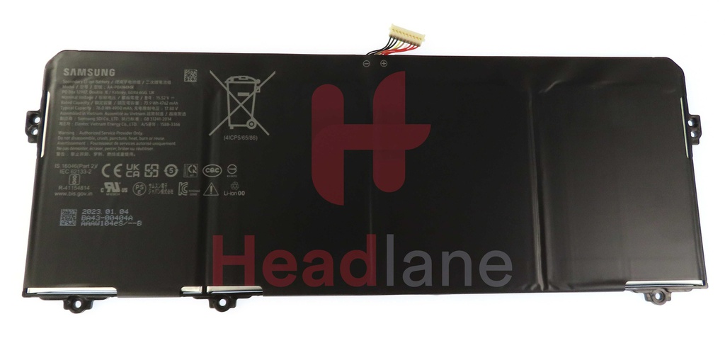 Samsung NP960QFG Galaxy Book3 Pro 360 AA-PBKN4MR 73.9Wh 4762mAh Battery