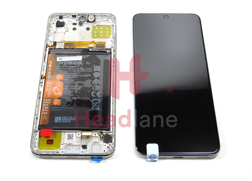 Honor X8 4G LCD Display / Screen + Touch + Battery Assembly - Silver