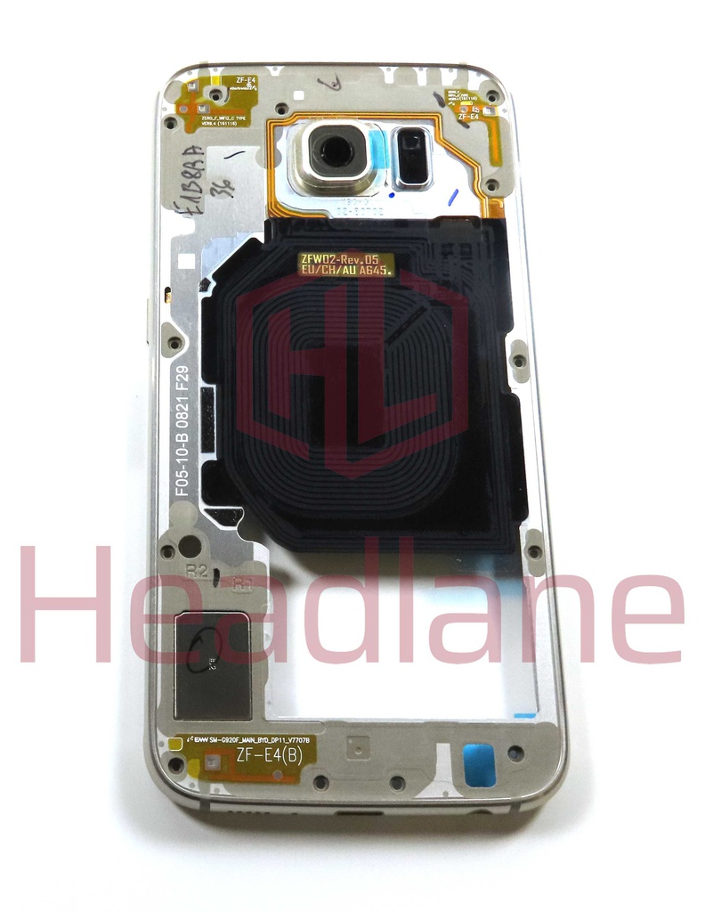 Samsung SM-G920F Galaxy S6 Middle Cover / Chassis - Gold