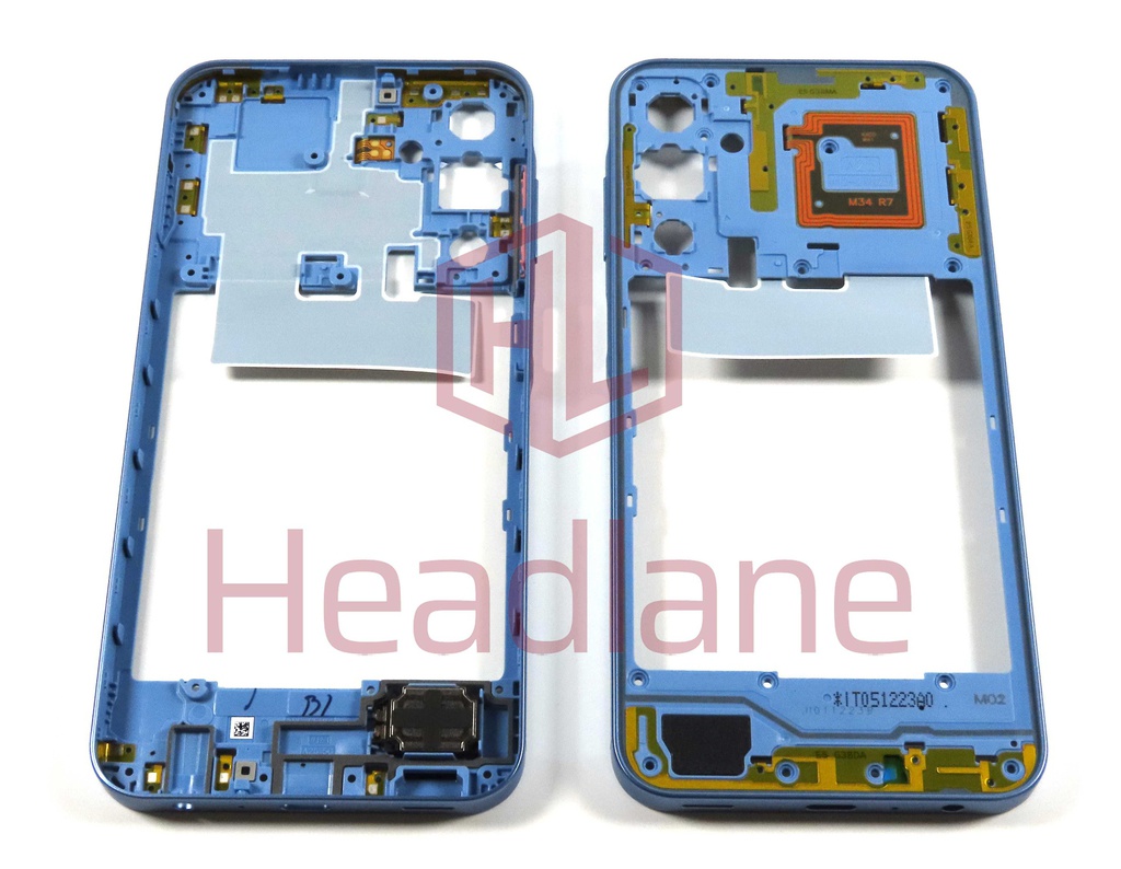 Samsung SM-A256 Galaxy A25 5G Middle Cover / Chassis - Blue