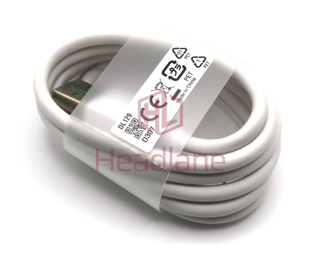 Oppo DL129 USB-A to USB-C Charging Cable 1m White
