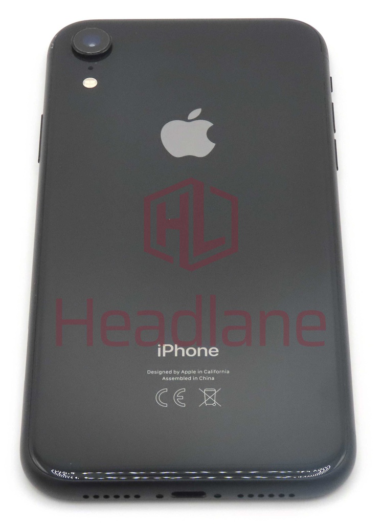 Apple iPhone XR Back / Battery Cover + Small Parts - Space Grey (Pulled - Grade A)
