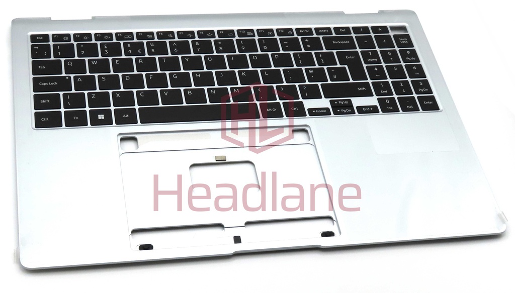 Samsung NP960QGK Galaxy Book4 Pro 360 16&quot; Top Cover + Keyboard - Platinum Silver (UK QWERTY)