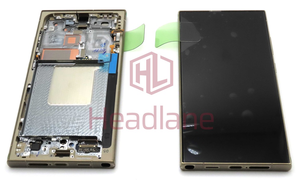 Samsung SM-S928 Galaxy S24 Ultra LCD Display / Screen + Touch - Titanium Yellow  (With Frame - Self Assembled)