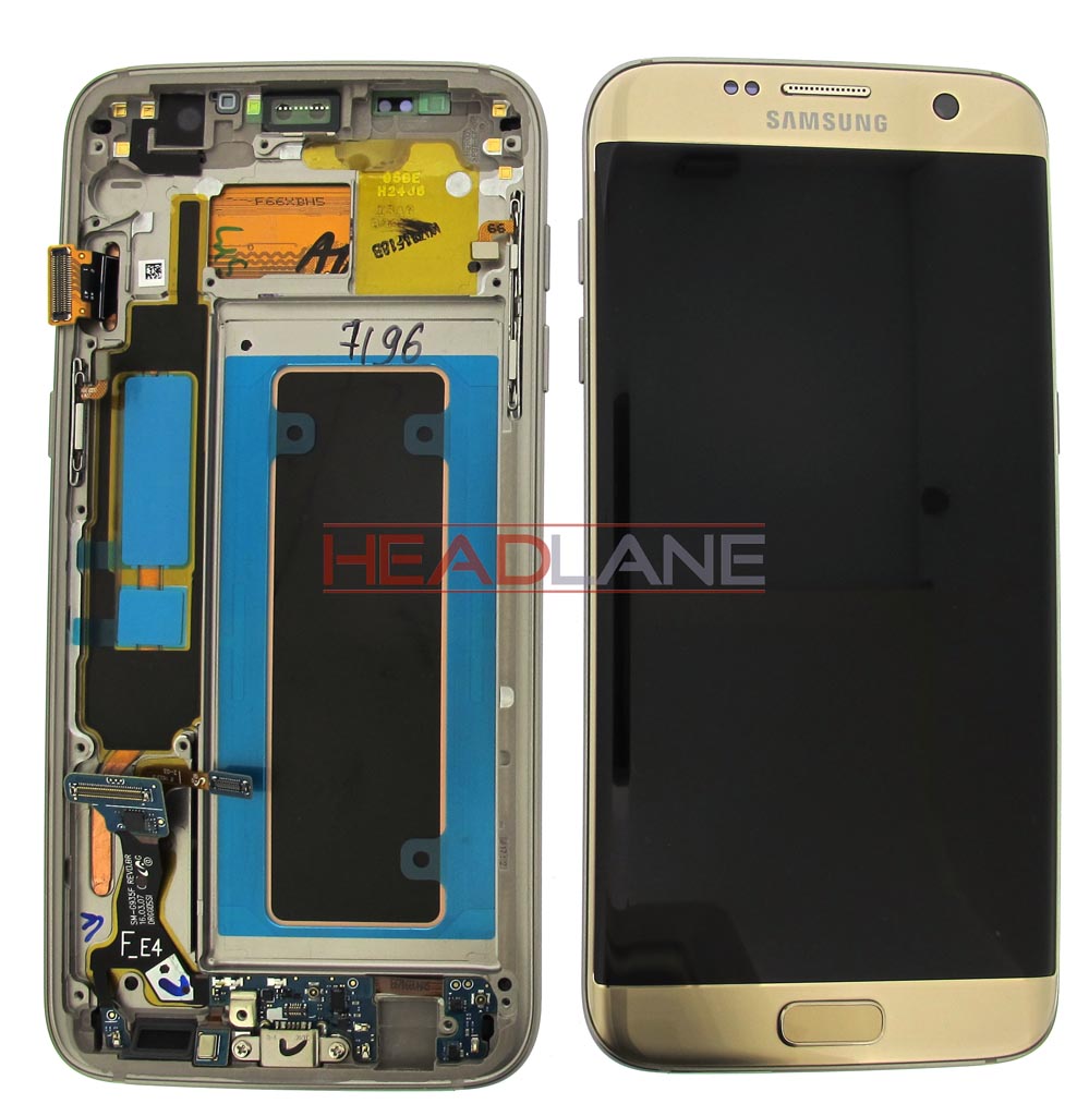 Samsung SM-G935F Galaxy S7 Edge LCD Display / Screen + Touch - Gold