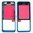 [02500N3] Nokia Asha 301 (Dual SIM) Front Cover - Cyan