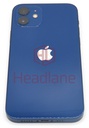 [IP12BH-BL-C] Apple iPhone 12 Back / Battery Cover + Small Parts - Blue (Pulled - Grade C)