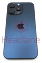 [IP15PMBH-BL-A] Apple iPhone 15 Pro Max Back / Battery Cover + Small Parts - Blue Titanium (Pulled - Grade A)