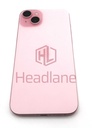 [IP15PBH-PK-A] iPhone 15 Plus Back / Battery Cover + Small Parts - Pink (Pulled - Grade A)